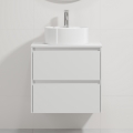 Meuble de salle de bains avec lavabo TRONDHEIM/VIKEDAL 60x57x46 cm blanc