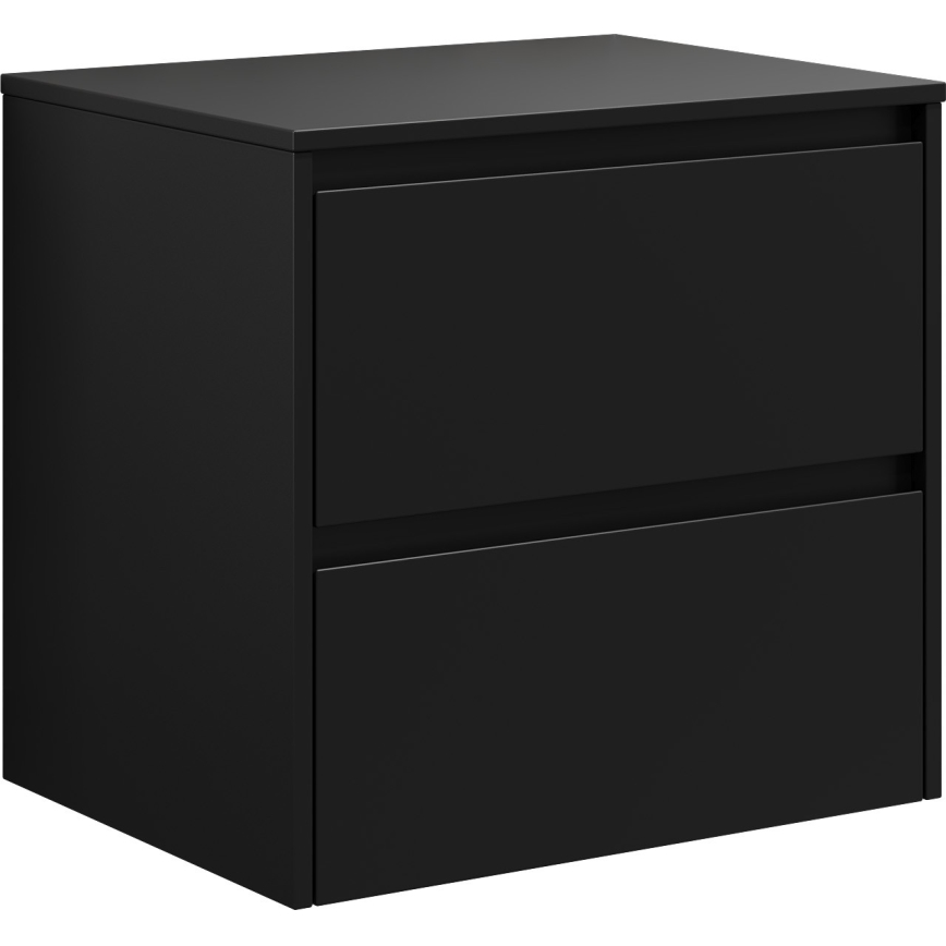 Meuble de salle de bains avec lavabo TRONDHEIM/VIKEDAL 60x57x46 cm noir/blanc
