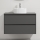 Meuble de salle de bains avec lavabo TRONDHEIM/VIKEDAL 90x57x46 cm anthracite/blanc
