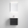 Meuble de salle de bains avec vasque VIGO + miroir mural rétroéclairé à LED/10W/230V IP44 noir