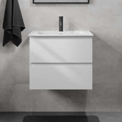 Meuble de salle de bains CONOR 61 cm avec lavabo, blanc