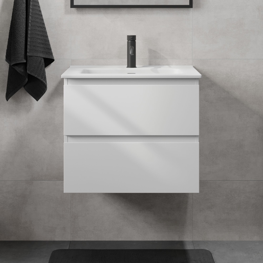 Meuble de salle de bains CONOR 61 cm avec lavabo, blanc