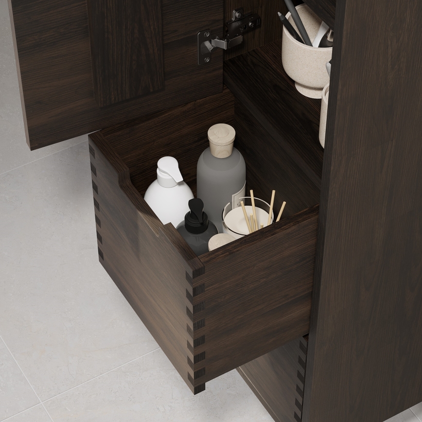 Meuble de salle de bains GRIBSKOV 175 cm brun/chêne