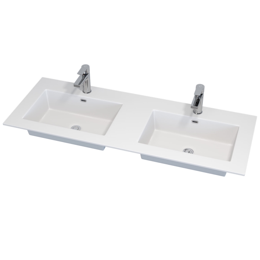 Meuble de salle de bains HELSINKI 120 cm avec lavabo, blanc