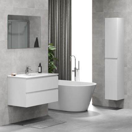 Meuble de salle de bains HENRY 91 cm avec lavabo, blanc