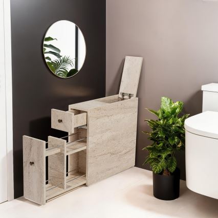 Meuble de salle de bains MELODY, décor marbre beige