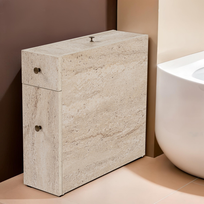 Meuble de salle de bains MELODY, décor marbre beige