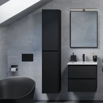 Meuble de salle de bains MOLDE 35x174x32 cm noir