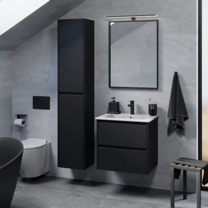 Meuble de salle de bains MOLDE 35x174x32 cm noir