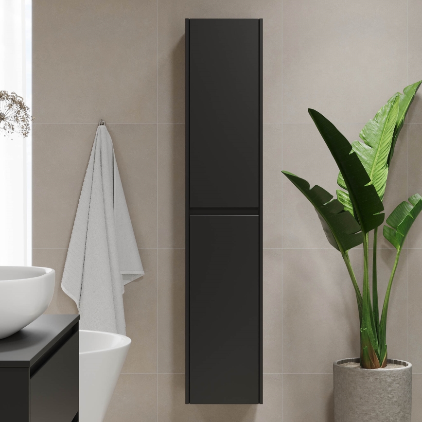 Meuble de salle de bains TRONDHEIM 35x174x30 cm noir