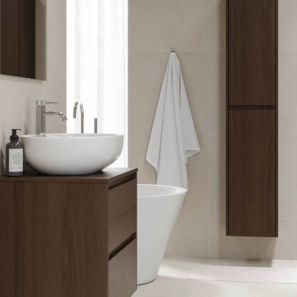 Meuble de salle de bains TRONDHEIM pour lavabo 60 cm, noyer