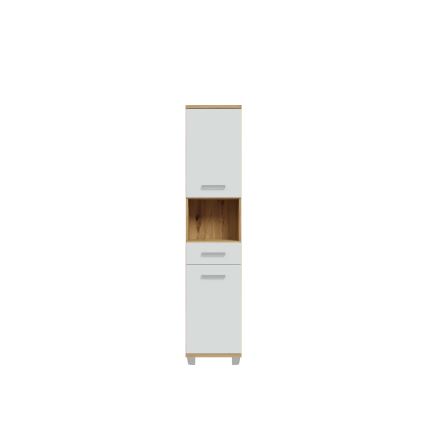 Meuble de salle de bains VENOM blanc/chêne artisan