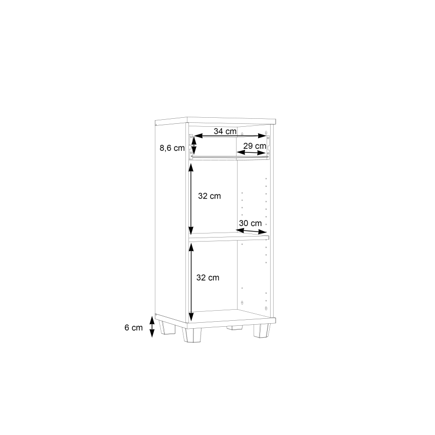 Meuble de salle de bains VENOM blanc/chêne Sonoma