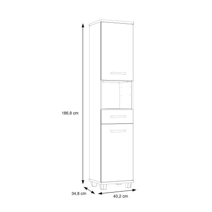 Meuble de salle de bains VENOM blanc/chêne Sonoma
