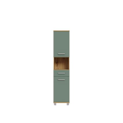 Meuble de salle de bains VENOM vert/chêne artisan