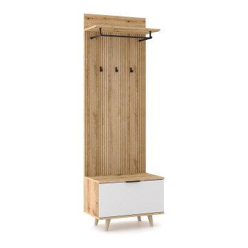 Meuble d'entrée KLEO brun/blanc