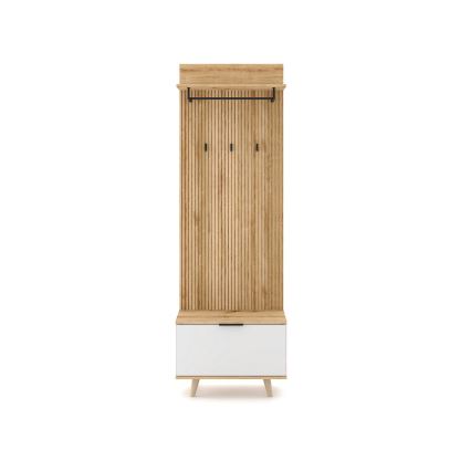 Meuble d'entrée KLEO brun/blanc