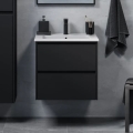 Meuble-lavabo de salle de bains MOLDE 60x55x46 cm, noir