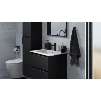 Meuble-lavabo de salle de bains MOLDE 60x55x46 cm, noir