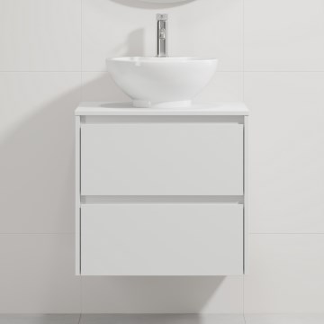 Meuble-lavabo de salle de bains TRONDHEIM/DRAMMEN 60x57x46 cm, blanc