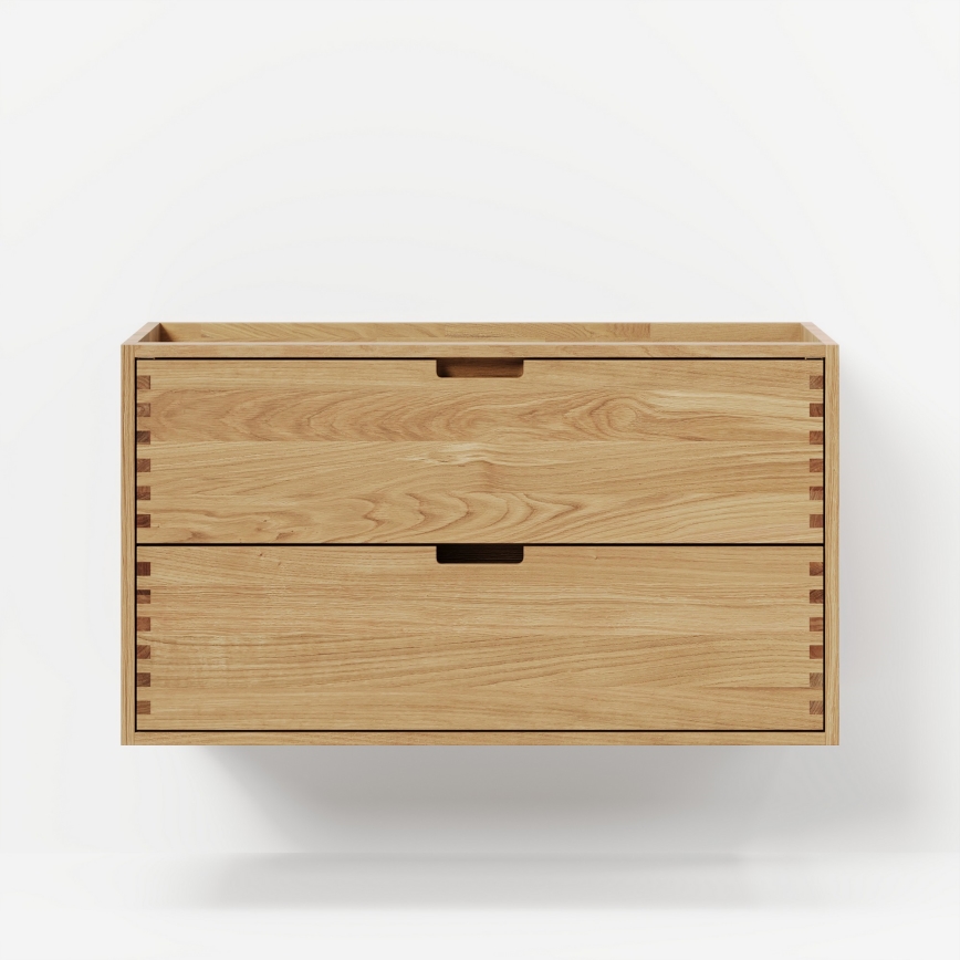 Meuble-lavabo GRIBSKOV 100 cm beige/chêne/blanc