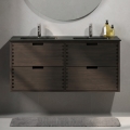 Meuble-lavabo GRIBSKOV 120 cm brun/chêne/noir