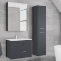 Meuble-lavabo KATE + armoire miroir + armoire murale anthracite