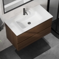Meuble-lavabo KENWOOD 91 cm, noyer/blanc