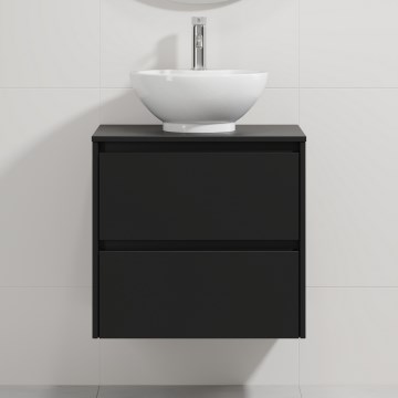 Meuble-lavabo TRONDHEIM/DRAMMEN 60x57x46 cm noir/blanc