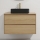 Meuble-lavabo TRONDHEIM/LJORDAL 90x57x46 cm chêne/noir