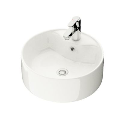 Meuble-lavabo TRONDHEIM/VIKEDAL 90x57x46 cm noyer/blanc