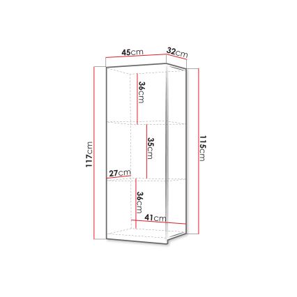 Meuble mural CALABRINI 117x45 cm blanc