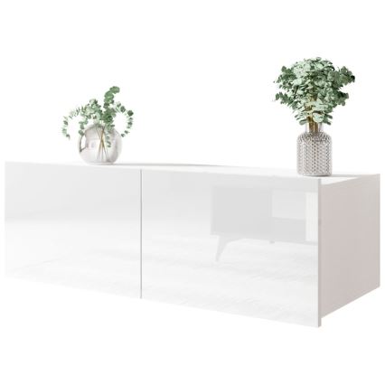 Meuble mural CALABRINI 34x105 cm blanc