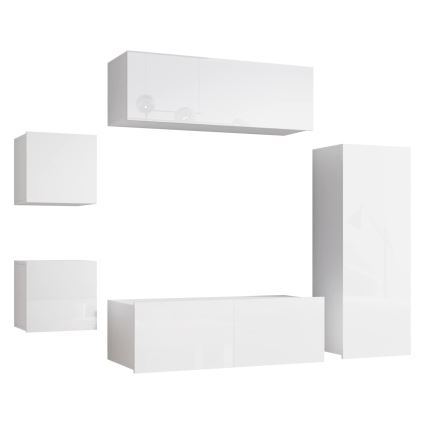 Meuble mural CALABRINI 34x105 cm blanc