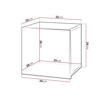 Meuble mural CALABRINI 34x34 cm blanc