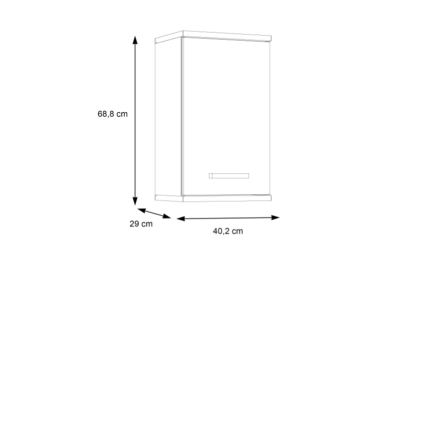 Meuble mural de salle de bains VENOM anthracite/marron