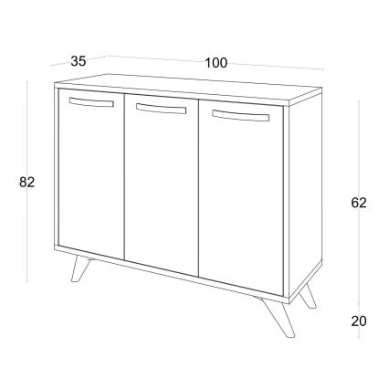 Meuble PIFFA 100x82 cm blanc