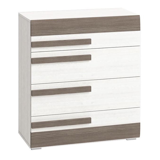 Meuble SARPA 96x86 cm blanc/marron