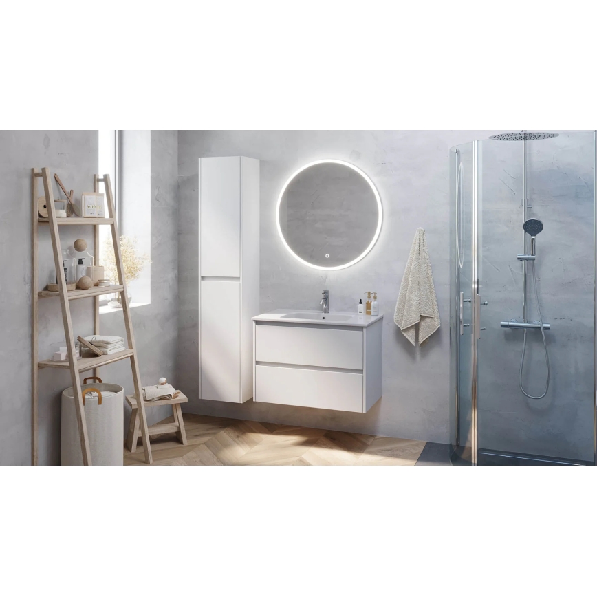 Meuble sous-lavabo MOLDE 80 cm, blanc