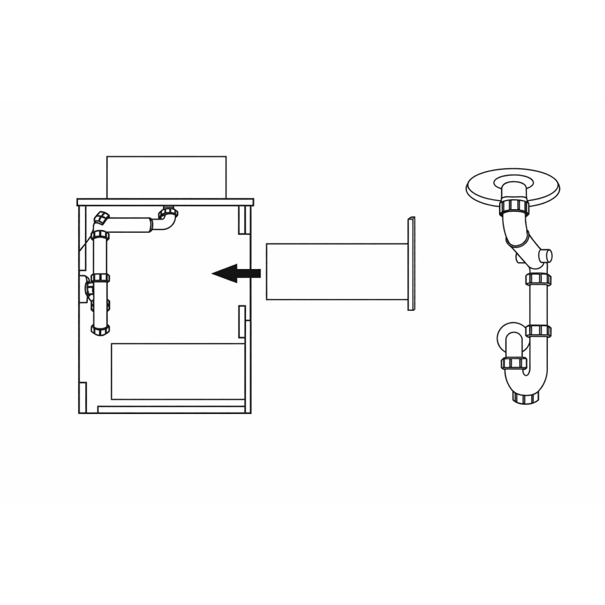 Meuble sous-lavabo TRONDHEIM 90x57x46 cm blanc