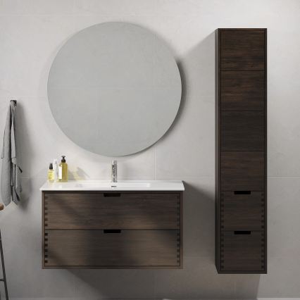 Meuble sous-vasque GRIBSKOV 100 cm, brun/chêne