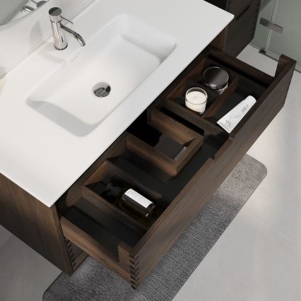 Meuble sous-vasque GRIBSKOV 100 cm, brun/chêne