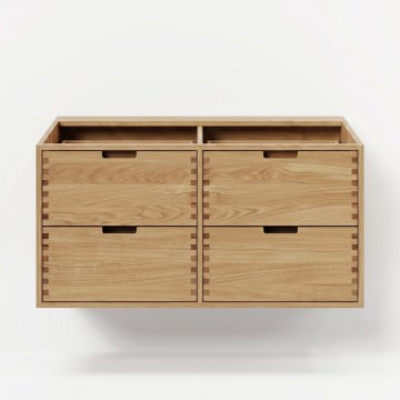 Meuble sous-vasque GRIBSKOV 120 cm beige/chêne