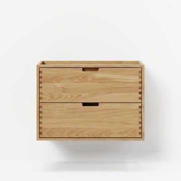 Meuble sous-vasque GRIBSKOV 80 cm beige/chêne