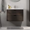 Meuble sous-vasque GRIBSKOV 80 cm, brun/chêne/blanc