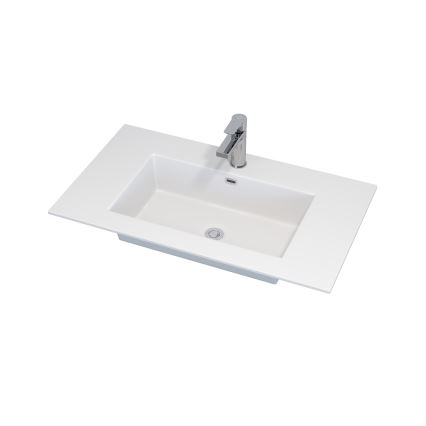 Meuble sous-vasque GRIBSKOV 80 cm, brun/chêne/blanc