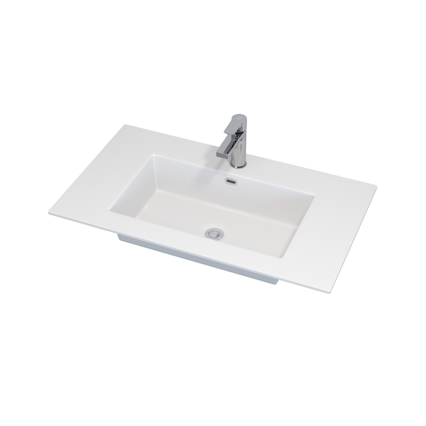 Meuble sous-vasque GRIBSKOV 80 cm, brun/chêne/blanc