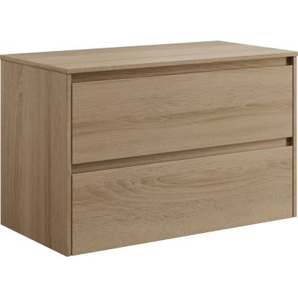 Meuble sous-vasque TRONDHEIM 90 x 57 x 46 cm, chêne