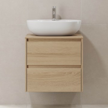 Meuble sous-vasque TRONDHEIM pour lavabo 60x57x46 cm, chêne