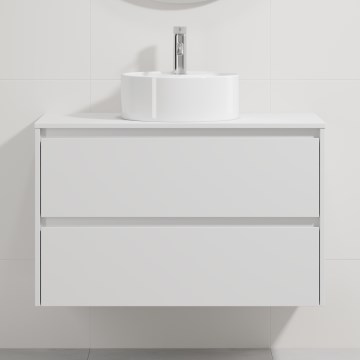 Meuble sous-vasque TRONDHEIM/VIKEDAL 90x57x46 cm blanc